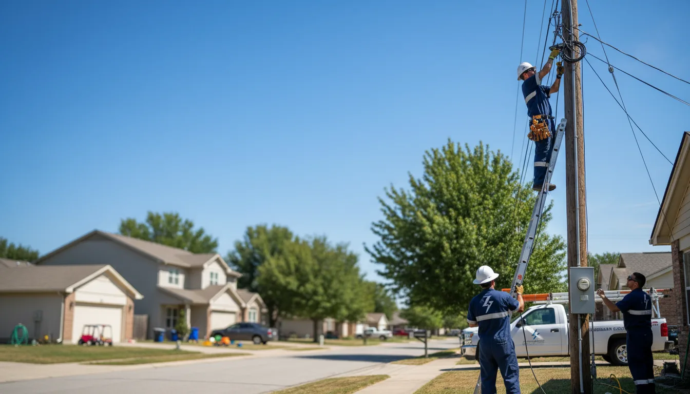 Residential electrician providing installation services in Von Ormy, TX